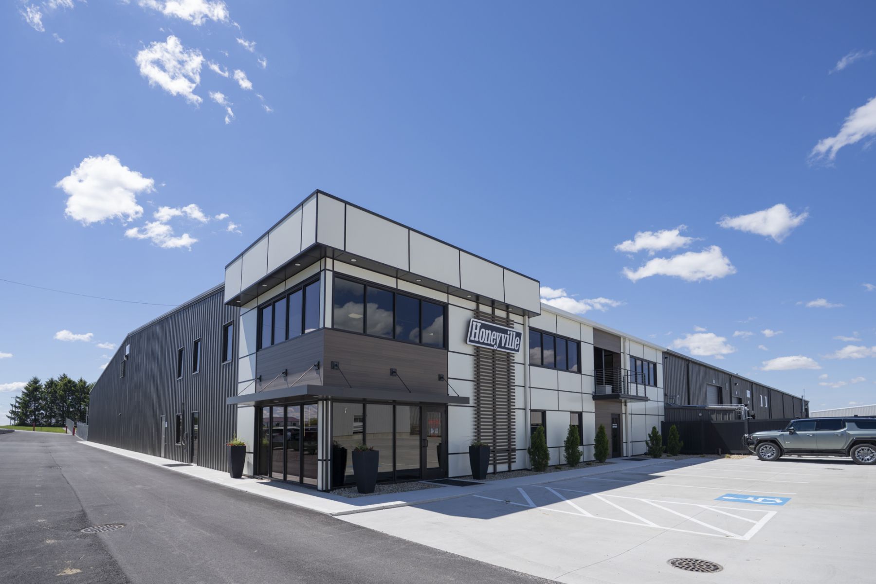 Honeyville Metal Headquarters construction details in Topeka, IN by R. Yoder Construction